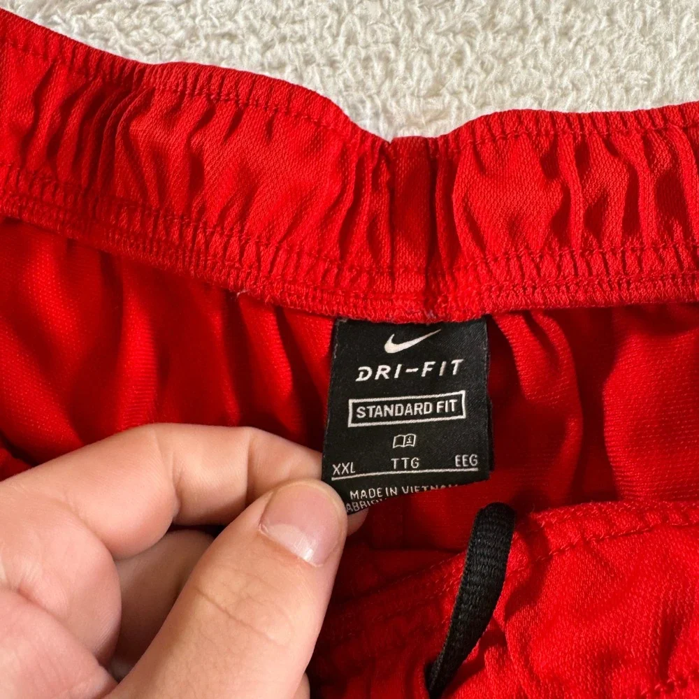 Nike Dri-Fit Athletic Basketball Shorts Men's Size XXL 2XL Red Loose Fit